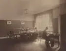Stockholmstelefon. Telegrambyrån. Norra Smedjegätan 30-32 år 1918. Interiör.