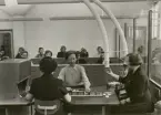 Stockholms riksstation 1950-talet. Rörpostdistr.bord i R 14-15.