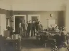 Norrköping Telegrafstation år 1921. Personal. Interiör.