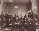 Stockholm Telegrafstation år 1895. Skeppsbron. Interiör.