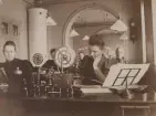 Stockholm Telegrafstation år 1895. Skeppsbron. Interiör.
