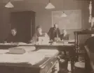 Stockholm Telegrafstation år 1895. Skeppsbron. Interiör.