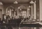 Stockholm Telegrafstation år 1895. Skeppsbron. Interiör.