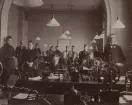 Stockholm Telegrafstation år 1895. Skeppsbron. Interiör.