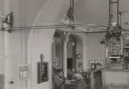 Stockholm Telegrafstation år 1918. Telegramtransportbana, använd på telegrafstation Skeppsbron år 1918-1935. Konstruerad av telegrafing. Haller, Köpenhamn.