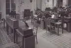 Stockholm Telegrafstation år 1944. Wheatstonesal på Skeppsbron.