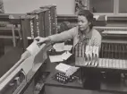 Stockholm Telegrafstation år 1960. Skeppsbron. Telegramfördelning.