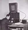 Göteborgs Rundradiostation. Konserthuset,kontrollrum. 1928.Ing. Lindgren.
