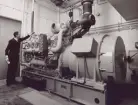 Kaknästornet 1967. Maskinrum.