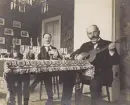Foton från utläggningen av Vetterkabeln 1899. Fr.v. Plejel och Ström.