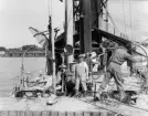 Kabelutläggning i Göteborg, 1938.