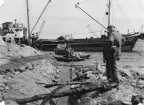 Televerket lägger sjökabel, 1958. Englandskabeln ?