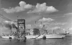 Kabelfartyget Monarch. Använt vid utläggning av den första telefonkabeln Över Atlanten 1955-56.