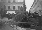 Kabelarbeten vid Gustaf Adolf s .torg, Stockholm 1893.
