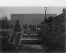 Kabelarbeten vid Norrbro, Stockholm 1893.