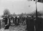 Kabelblocktillverkning i Västerås. År 1907.