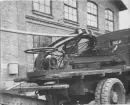 Ing. Nils Noréns kabelutläggningsmaskin. Använd första gången på rikskabelarbetena 1926.