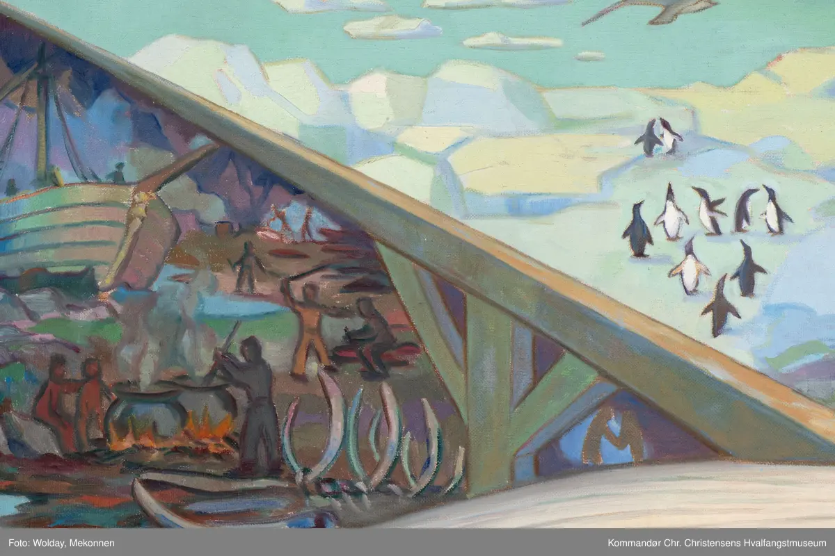 Fra Leith Harbour og Husvik Harbour. Grytviken, Syd-Georgia.