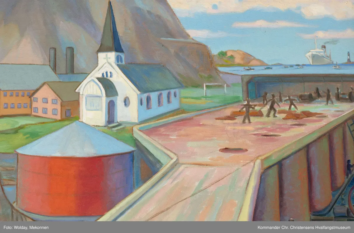 Fra Leith Harbour og Husvik Harbour. Grytviken, Syd-Georgia.