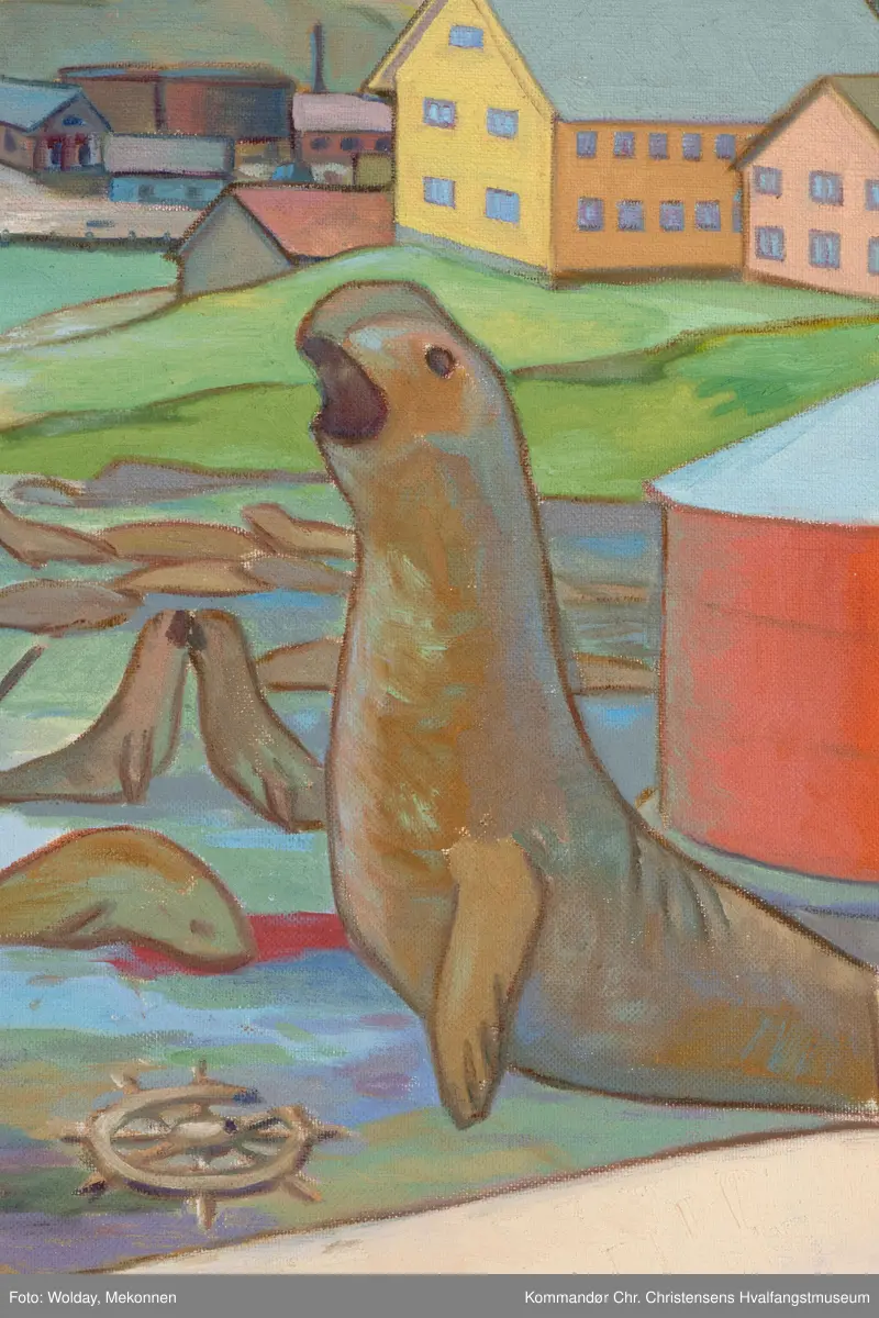 Fra Leith Harbour og Husvik Harbour. Grytviken, Syd-Georgia.