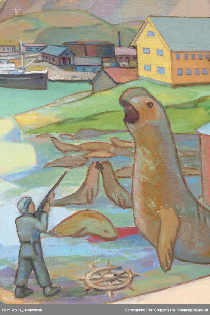 Fra Leith Harbour og Husvik Harbour. Grytviken, Syd-Georgia.