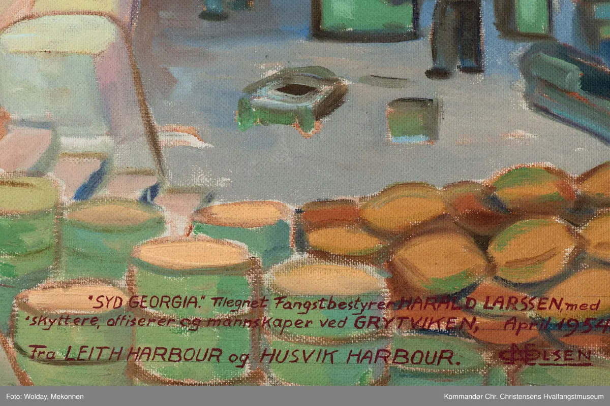 Fra Leith Harbour og Husvik Harbour. Grytviken, Syd-Georgia.