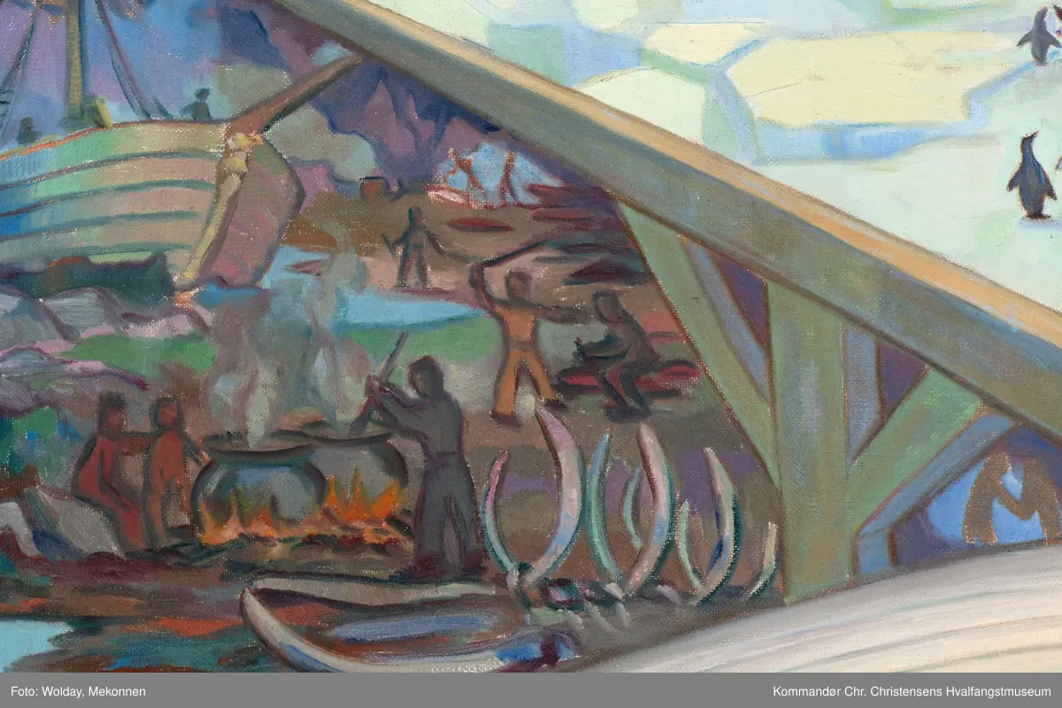 Fra Leith Harbour og Husvik Harbour. Grytviken, Syd-Georgia.