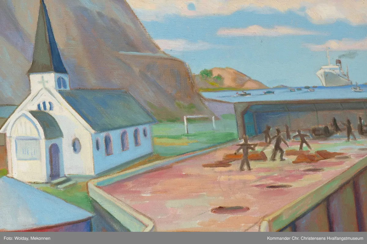 Fra Leith Harbour og Husvik Harbour. Grytviken, Syd-Georgia.