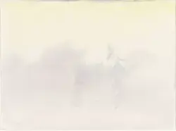 Tåke over myren [Tegning]