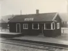 Transtrands hållplatsstuga vid Limedsforsen-Särna Järnväg.