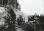 Bergskärning på Limedsforsen-Särna Järnväg.