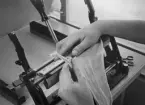 Sveriges Förenade Trikåfabriker, Borås. Avdelning S. Skaftpåstötning.