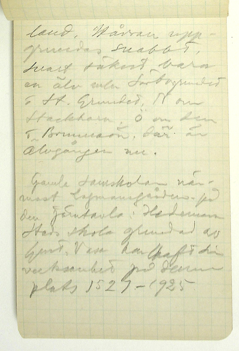 Karl-Erik Forsslund anteckningar år 1927-1929 om Hedemora stad, notisblock I. 

Opublicerat material till bokverket 'Med Dalälven från källorna till havet.'