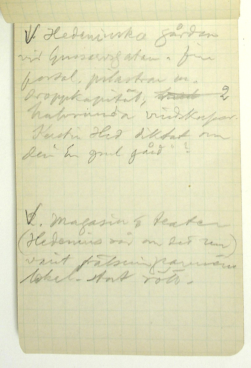 Karl-Erik Forsslund anteckningar år 1927-1929 om Hedemora stad, notisblock I. 

Opublicerat material till bokverket 'Med Dalälven från källorna till havet.'