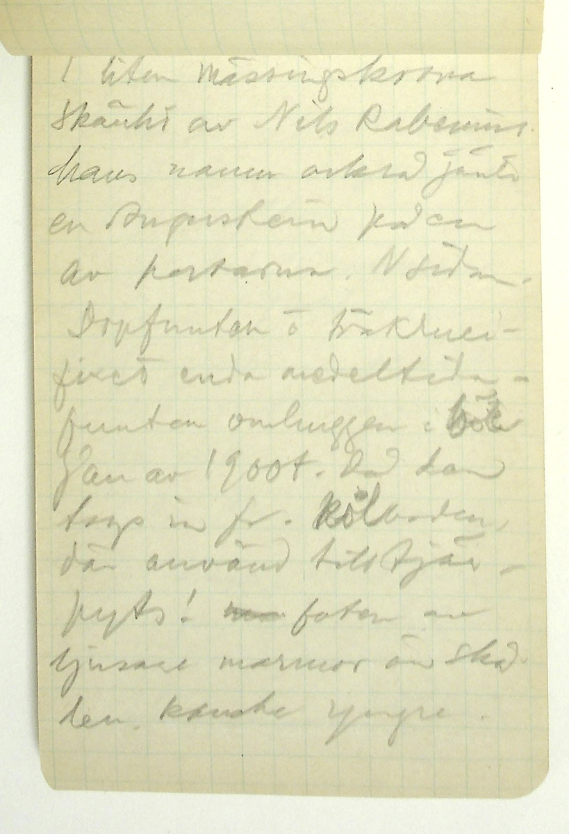 Karl-Erik Forsslund anteckningar år 1927-1929 om Hedemora stad, notisblock I. 

Opublicerat material till bokverket 'Med Dalälven från källorna till havet.'