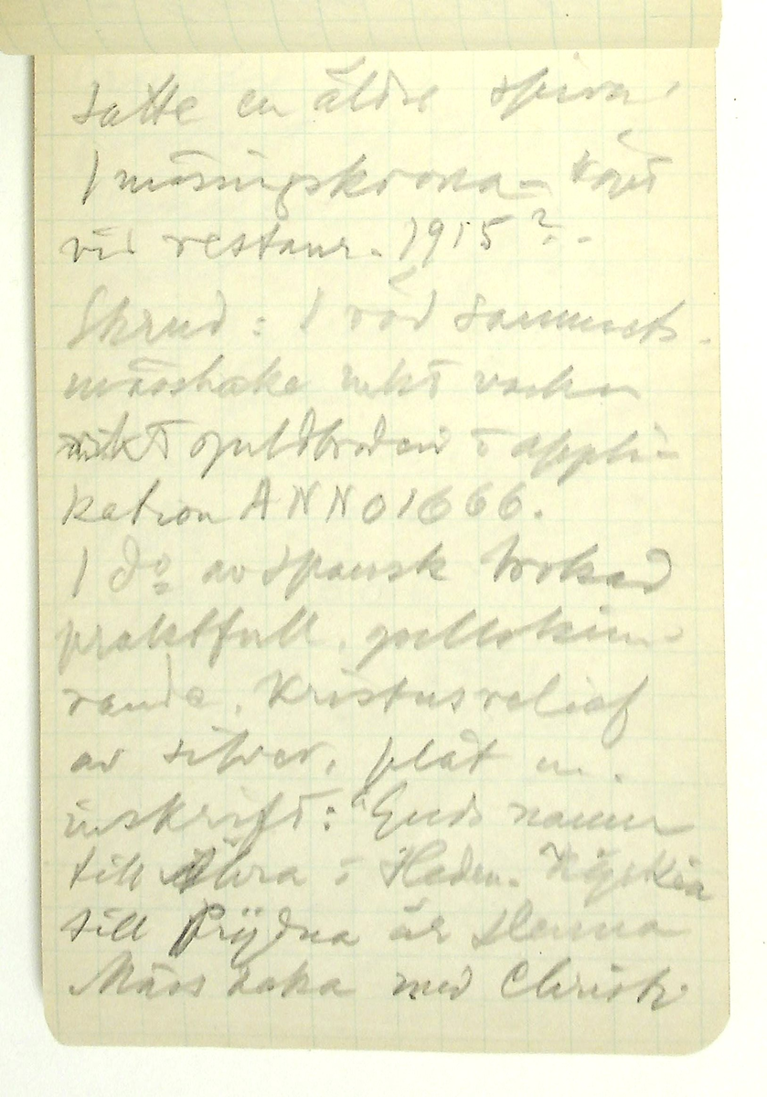 Karl-Erik Forsslund anteckningar år 1927-1929 om Hedemora stad, notisblock I. 

Opublicerat material till bokverket 'Med Dalälven från källorna till havet.'