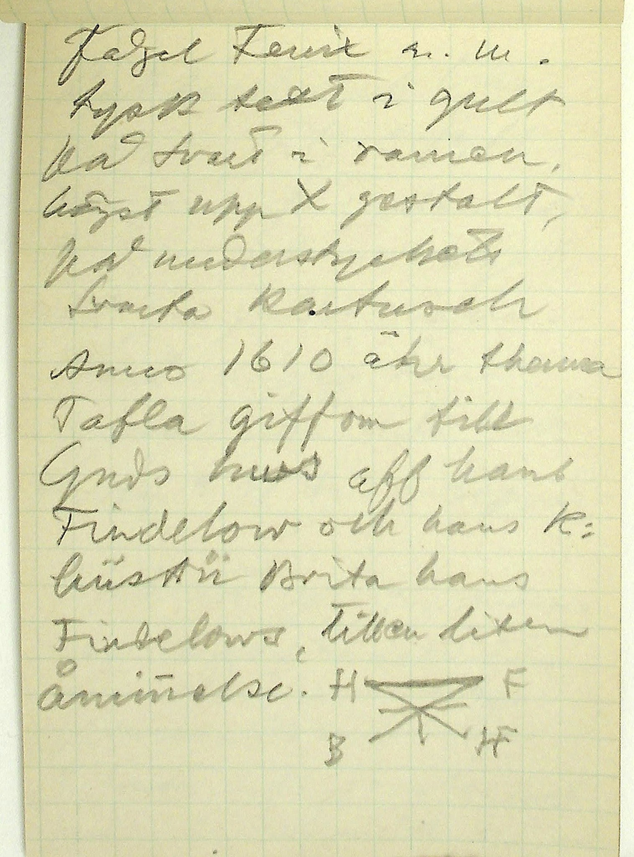 Karl-Erik Forsslund anteckningar år 1927-1929 om Hedemora stad, notisblock I. 

Opublicerat material till bokverket 'Med Dalälven från källorna till havet.'