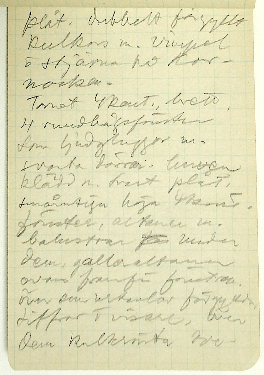 Karl-Erik Forsslund anteckningar år 1927-1929 om Hedemora stad, notisblock I. 

Opublicerat material till bokverket 'Med Dalälven från källorna till havet.'
