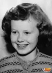 I bild Siv Kvick. Dotter till Märta Kvick och Roland Kvick v