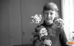 I bild Siv Kvick, dotter till Märta Kvick och Roland Kvick.