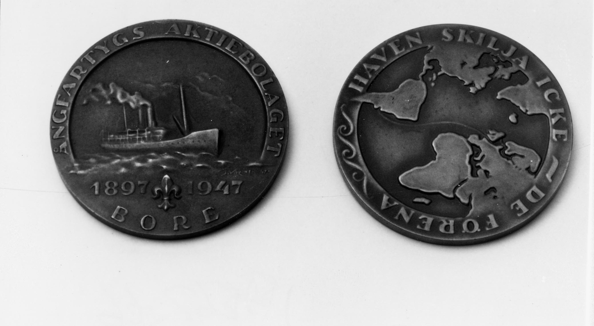 Minnespenning från Ångfartygs Aktiebolag Bore.