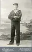 Porträtt av en man från Kungliga Kustartilleriet, tidigt 1900-tal.