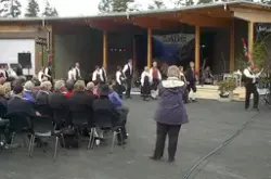 Ved opninga av besøkssenteret ved Øyberget kraftverk deltok 