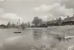 Ockelboverken, Gästrikland Vij Bruk. Damm och arbetarbostäder.