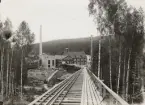 Transportbanor vid Adolf Ungers Industri AB's trämassefabrik.