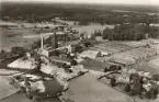 Flygfoto över Mackmyra sulfitfabrik.