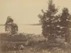 Vy från Gysinge. Dalälven. Utsikt från Bennbäck. Ur album för Gysinge Bruk 1878.