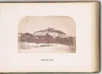 Vy av ett tält benämnt Mattilas tält från Spetsbergsexpeditionen 18721873 ledd av Adolf Erik Nordenskiöld.