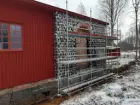 Hyttans södra fasad efter avslutade arbeten.
