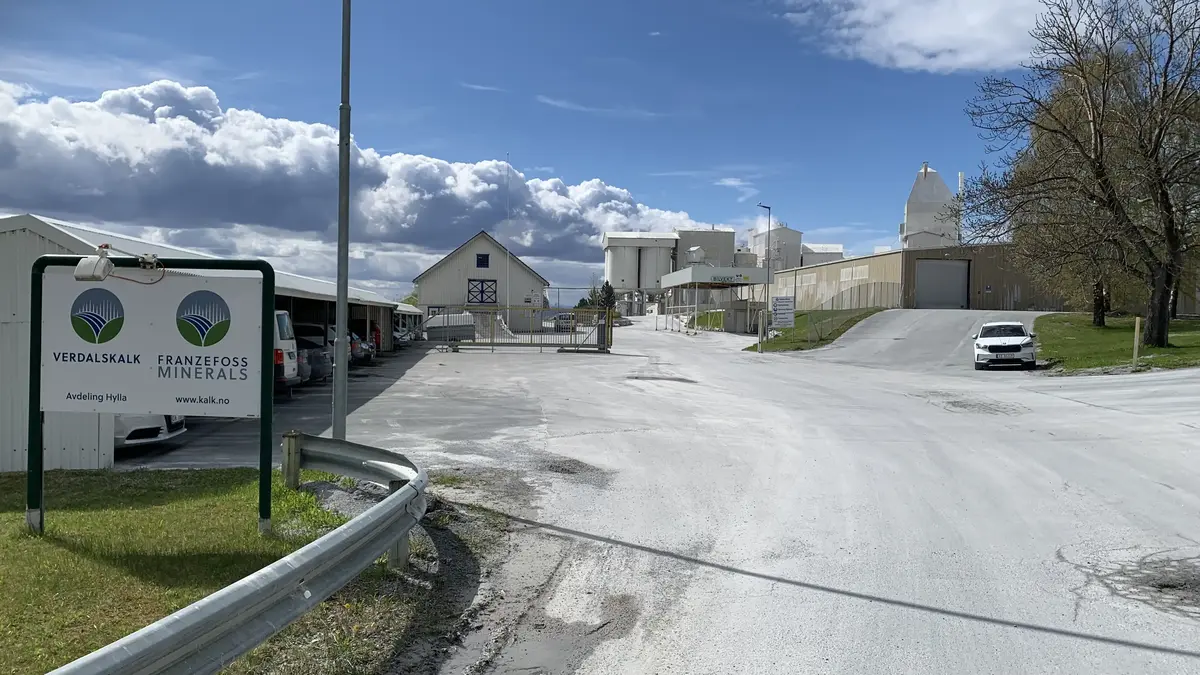 Fabrikkanlegg for kalkbrenning utendørs
